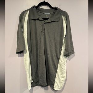 Grey‎ and white Haggar performance polo